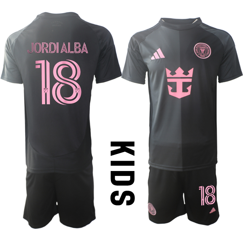 Youth 2025-2026 Club Inter Milan CF away Black 18 Soccer Jersey